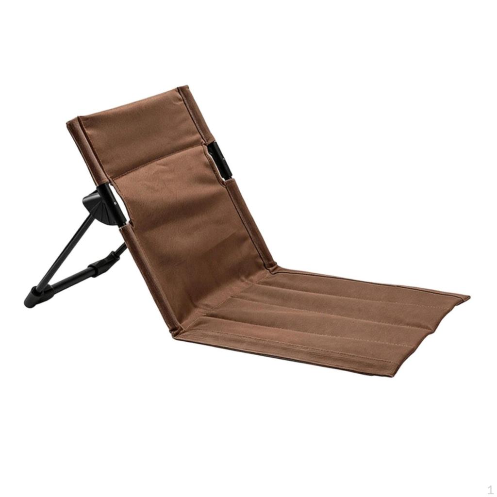 Foldable Outdoor Lounge Chair Adjustable Reclining with Aluminum Frame Padded for Campers,