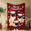 Cartoon Cute Santa Claus Christmas Blankets Snowman Reindeer Sofa Nap Blanket Tree Gifts Soft Throw Blanket Living Room