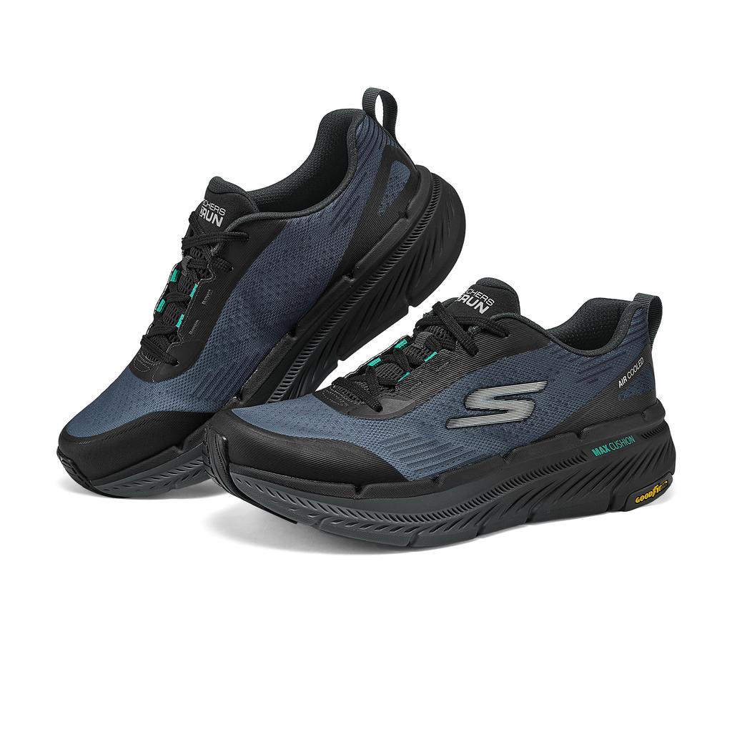 Skechers Lightweight Cushioning Support Running Shoes Men Sneaker Black 220530-BKGY