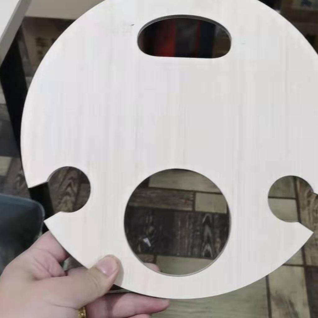 Outdoor Portable Foldable Wine Table Garden Lawn Picnic Wood Wine Rack Round Table