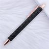 1ml Pearl Push Button Pen Office Student Writing Instrument Promotional Gift Pen with Decorative Rhinestones and Metal Clip