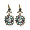 Meier Classic Ethnic Style Exaggerated European and American Bohemian Court Style Diamond-studded Earrings and Necklace