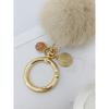 MAIA Mink Fur Keychain & Charm - Beige