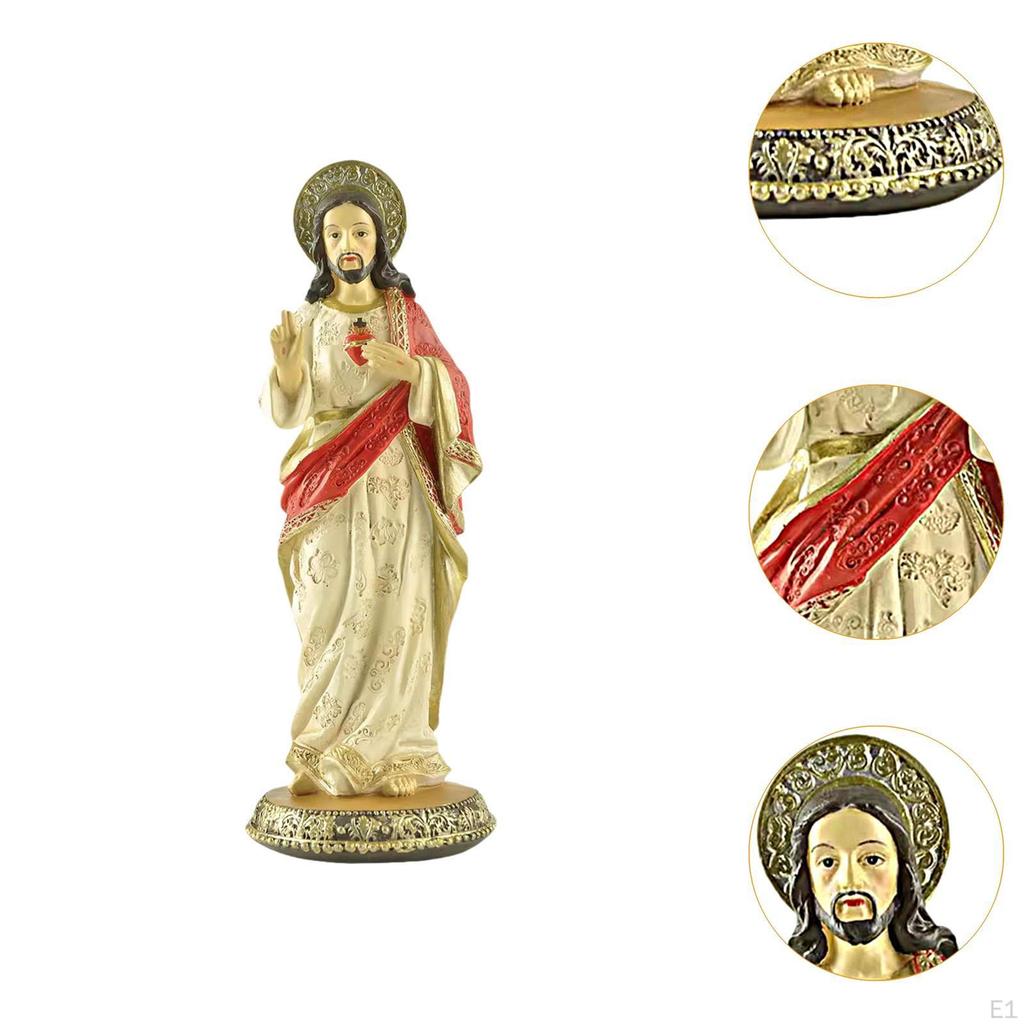 Jesus Statue,Collectible Sculpture Home Decor Collection Resin Figurine Religious Gift for Fireplace