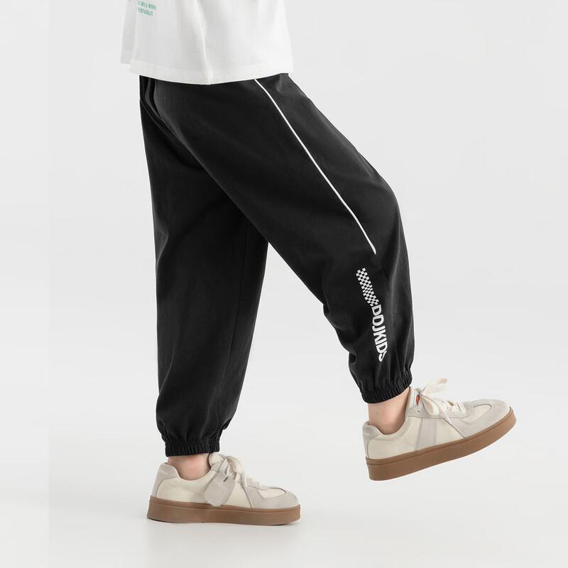 Duoduojia Boys  Striped Cool-Feel Knitted Jogger Pants 140