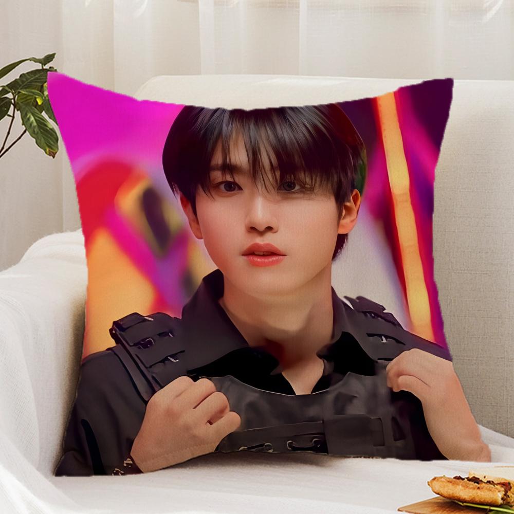 

Singer HHan JJisung Boy Cushion Cover Premium Comfort Reversible Pillow Cover Dual Use Design for Home Car 30X30cm