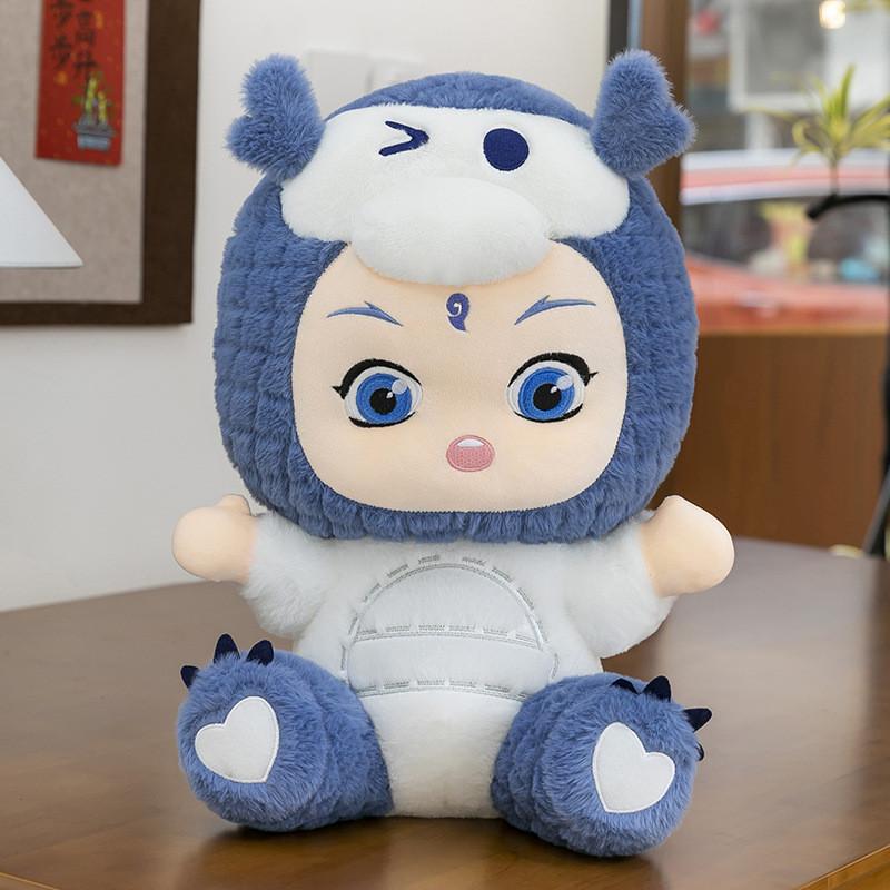 Panda Ne Zha Ao Bing Plush Doll Cute Cartoon Pillow Large Plush Stuffed Doll