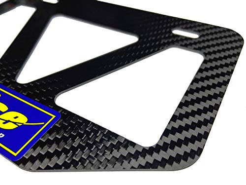 Rise Twill Dry Carbon Fiber Number Plate Frame S, Square Type, for 50cc-125cc Mopeds