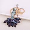 Keychain Pendant 3D Electroplated Mermaid Design Sparkling Rhinestones Inlaid Key Chain with Lobster Clasp Key Ring Bags Accessories