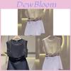 Summer Hollow Out Knit Top With Ice Silk Fabric For Youthful Style In Korean Fashion