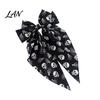 Bow Hairpin for Halloween Spring Hair Clips Women, Pumpkin Skeleton Ghost Hand Printed Festive Accessory Fabric Barrettes, Cute Horror Accessories
