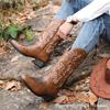 High-top men's leather boots, classic cowboy boots, packaged and shipped in P bags on the same day.