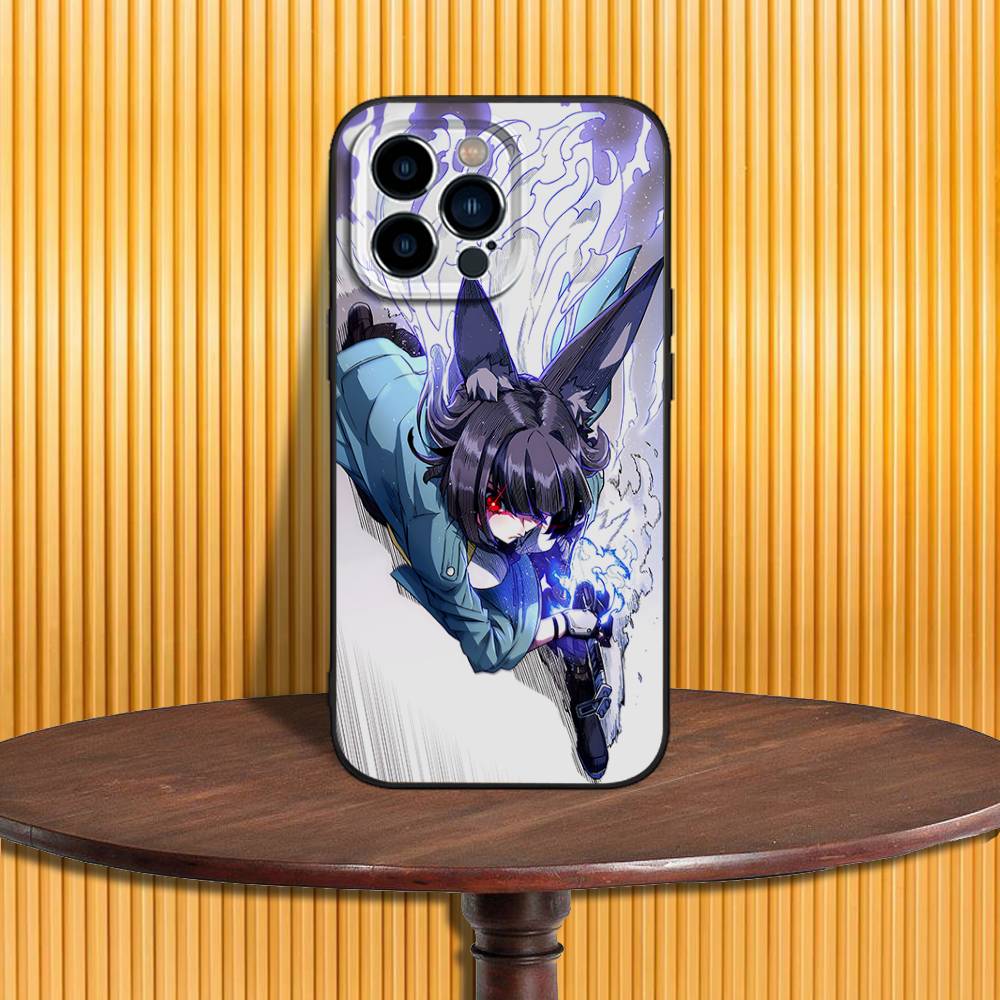 Etui Miyabi Hoshimi ZZZ na iPhone 17,16,15,14,13,12,11,Pro,Max,Plus,X,XS,SE4,E,Mini, Miękkie Czarne Etui