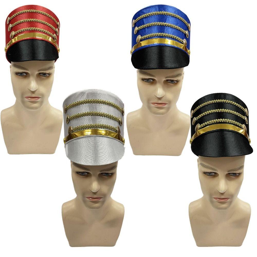 Hat-nutcrackers Marching Band Hat Cosplay Show Soldier Top Cap Drum Major Master Hats  Performance