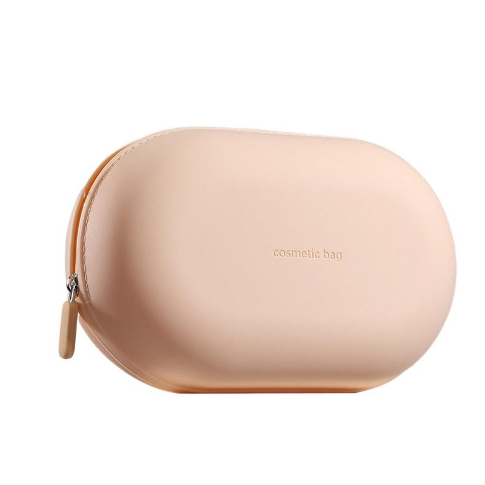 

Zipper Closure Silicone Cosmetic Bag Large Capacity Toiletry Bag Travel Storage Bag Small Item хаки
