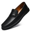 Fashion Fashion Genuine Leather Men Casual Shoe Luxury  Soft Men Loafers Handmade Moccasins Breathable Slip on Boat Shoes Business Flats