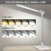 Dual Swing-arm Table Lamp LED Desk Lamp Dimmable Adjustable Reading Light for Home Office, Bedroom, Study, and Craft