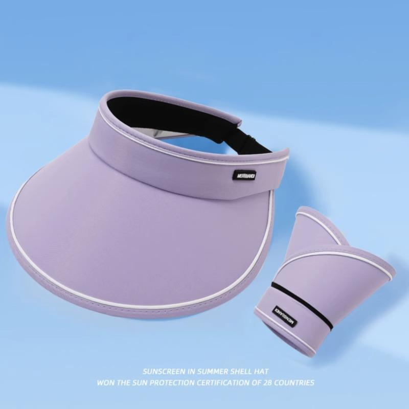 

Летняя шляпа от солнца с широкими полями для велоспорта, защита от УФ-лучей, шляпа от солнца с открытым верхом, женская шляпа от солнца, шляпа от солнца, закрывающая лицо Adjustable