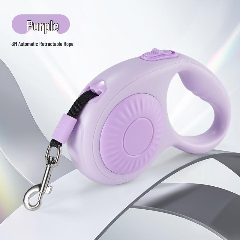 5M Retractable Anti-Pull Dog Leash with Light for Small to Medium Dogs