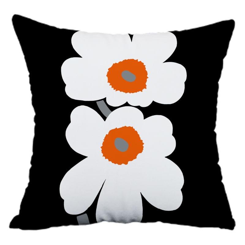 Simple Flower Pattern Pillowcase Dormitory Decoration Office Living Room Sofa Home Pillowcase