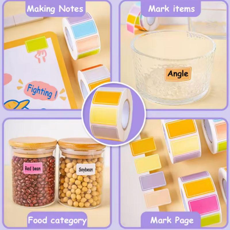 500 Sheets Waterproof Color Coded Index Tabs Sticky Labels for File Organizing Personalized Name Tags Office School Supplies