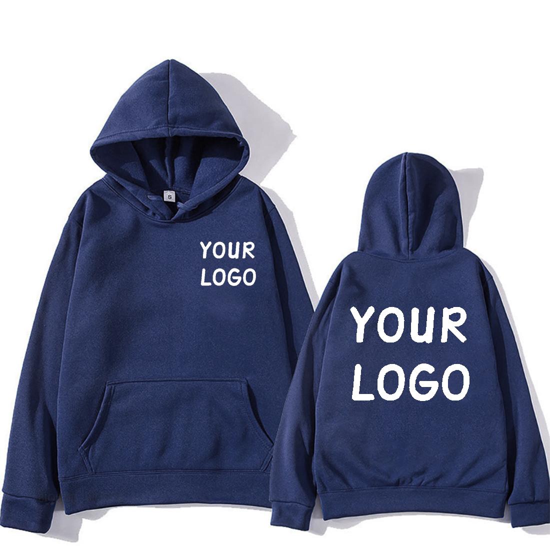 

DIY Custom Your Brand LOGO Printed Men Women Casual Hoodie Top Solid Color Pullover Street Personality Sweatshirt Custom Gifts 3XL