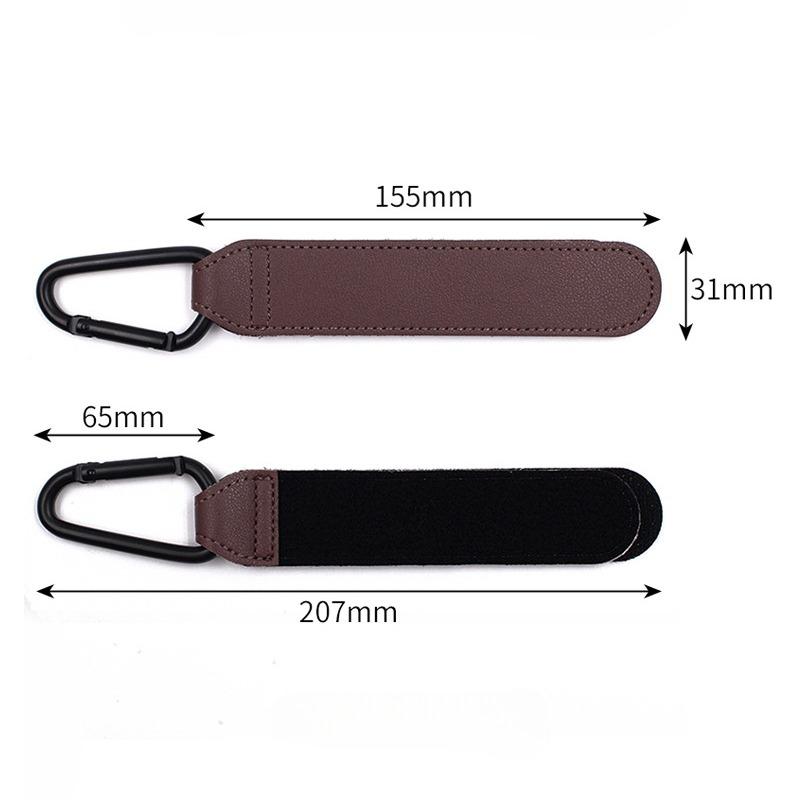 

2pcs PU Leather Bag Stroller Hook Rotatable Cart Organizer Pram Hook Pram Rotate 360 Degree Stroller Accessories 2pcs