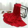 Headscarf Solid Color Silk Scarf Basic Versatile Scarf Women's Smooth Crepe Travel Scarf Xizang Travel Shawl