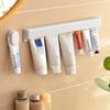 Wall Mounted Self Adhesive Toothpaste Holder Storage Rack Toothpaste Hook for Tidys and Clean Bathrooms