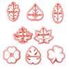 8 Pieces Cute Leaves Cookie Cutters For Baking Cookie Mould Press Leaves Cookie Mould Set Kitchen Tools Plastic Cookie Stamps