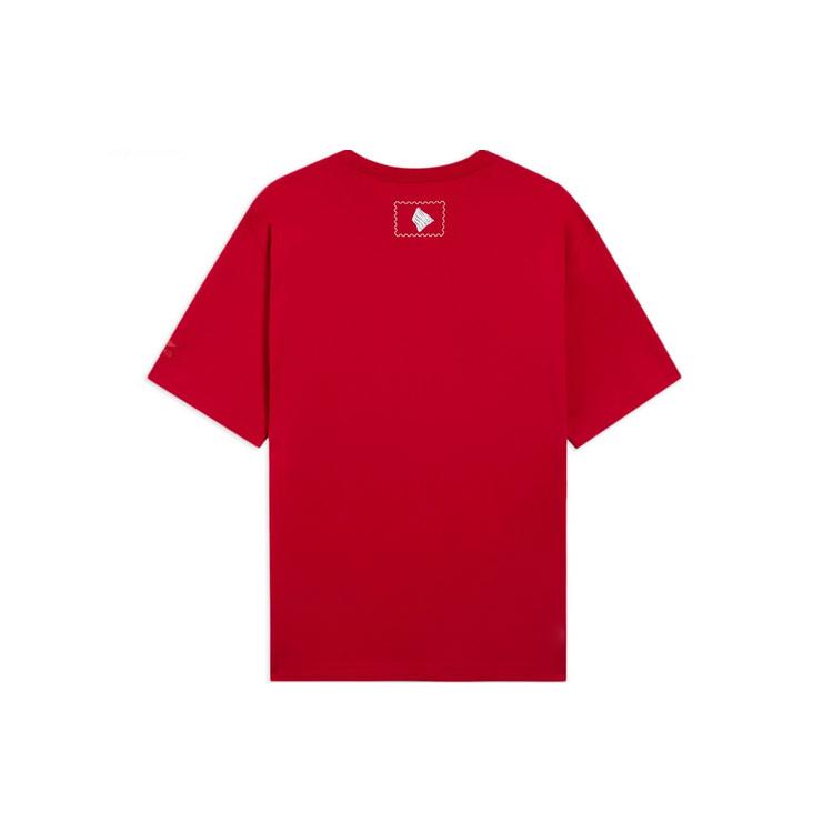 Li Ning Sports Fashion Collection T Shirt Unisex Agate Red AHSSB83-1