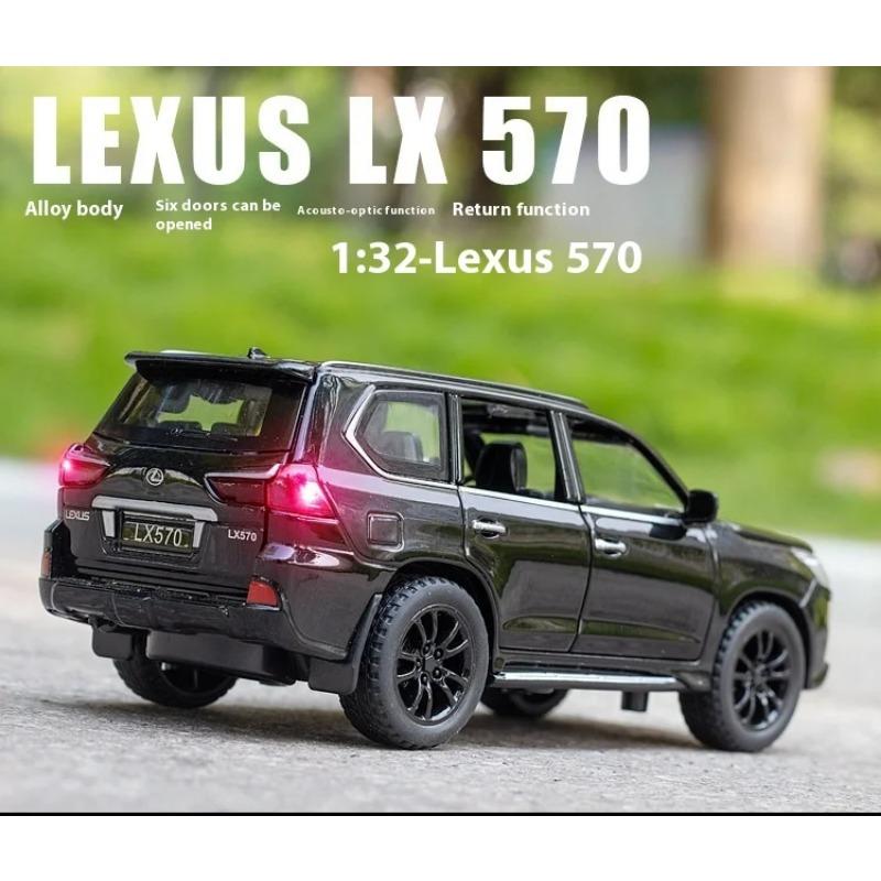 1/32 Scale LEXUS LX570 SUV Alloy Off Road Diecast Metal Model Fine Model Collection Computer Desktop Ornaments Children Birthday Gift
