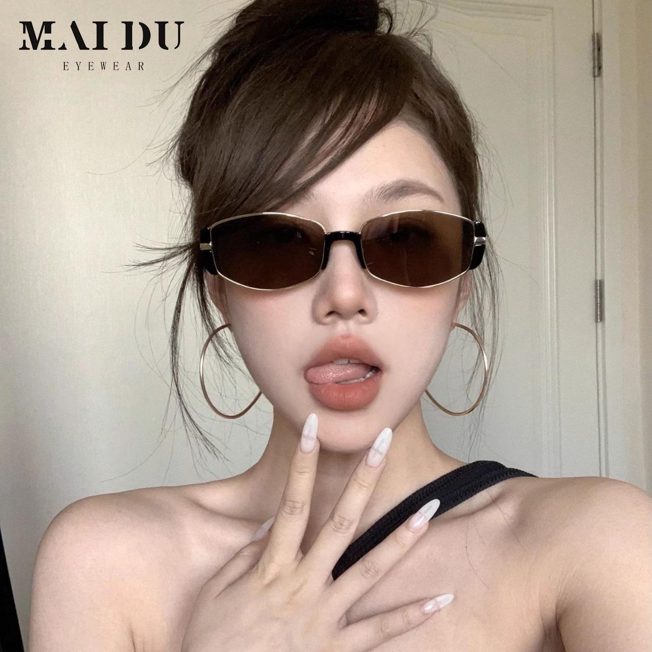 

Cat-Eye Retro Round Face Sunglasses - Fashionable High-End European & American Style 6225 Standard Lens