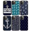 Stripes Anchor Boat Ship Wheel Phone Case Back Cover for iPhone 17 Air 16 15 14 13 11 12 Pro Max Plus Shell Coque