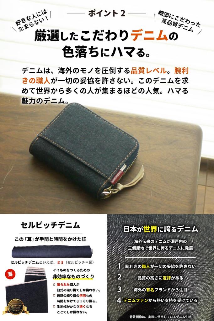 [BesoinRéseau] Porte-cartes en Denim Japonais, Protection contre le Skimming, Grande Capacité, Porte-cartes de Crédit Style Accordéon, Bleu Indigo