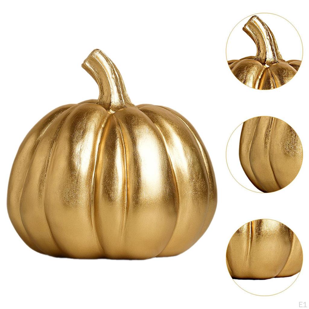 Harvest Pumpkin Figurine for Desktop Display Thanksgiving Decor Office Shelf