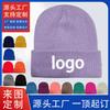 Winter Knitted Hat Embroidered Wool Hat Warm Men's and Women's Simple Fashion Acrylic Pullover Hat