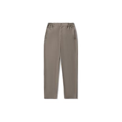 Li Ning Vital Series Solid Color Loose Straight Casual Pants Men Bottoms Mushroom-Brown AKXU107-1