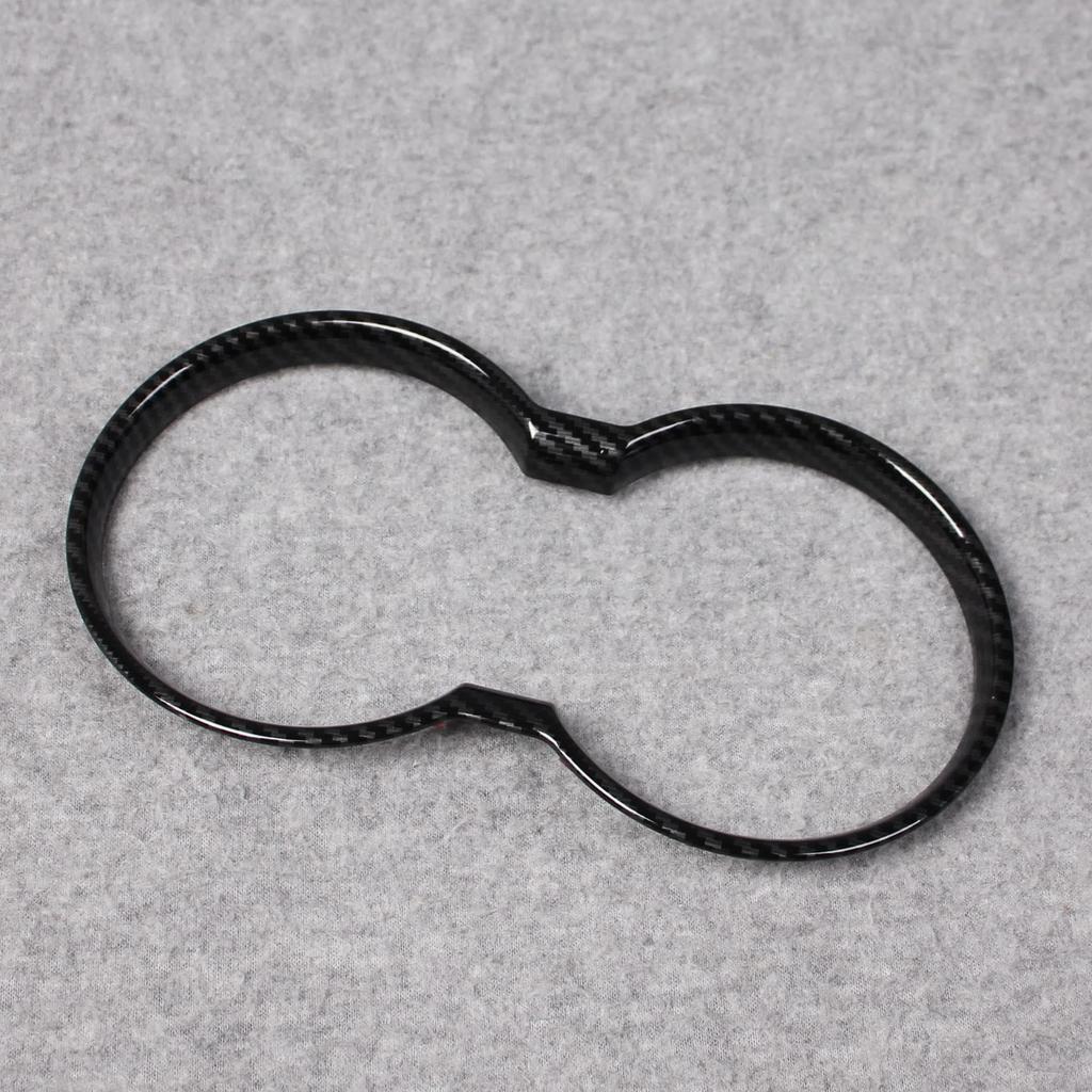 RUIQ Toyota New Harrier 80 Series Dedicated Interior Drink Holder Cover Garnish Fiber Black (Carbon Specification)