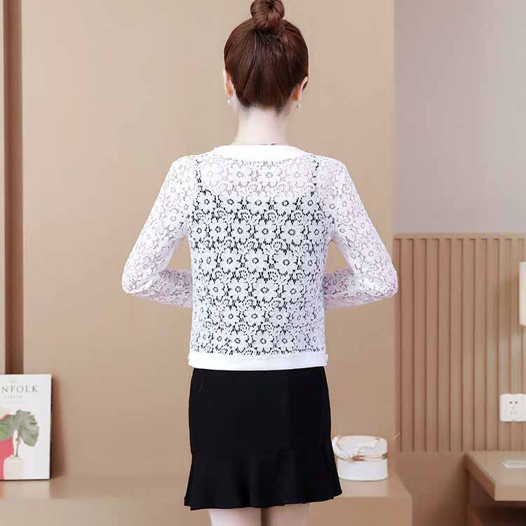 Women's Lace Shawl Women's Summer Sun Protection Clothes Cardigans Middle-aged and Elderly Mothers' Clothing
