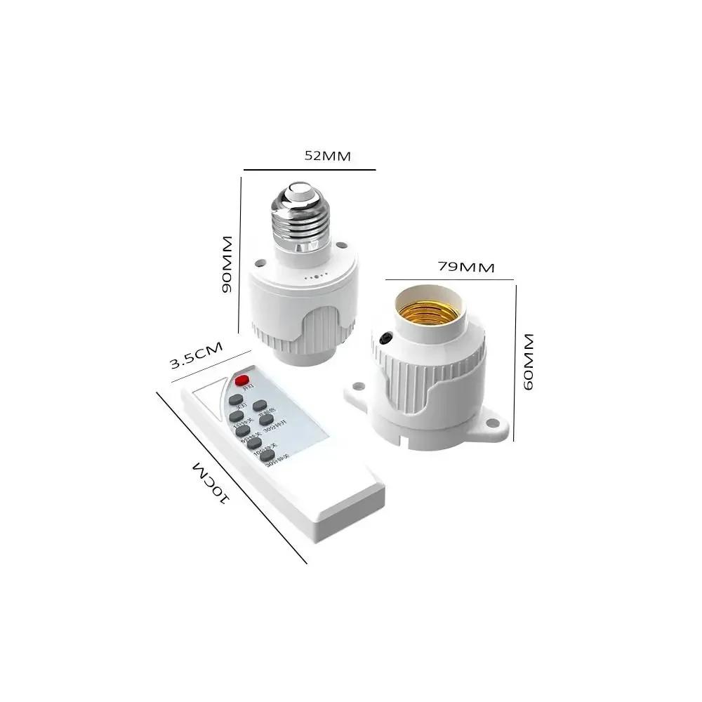 Infrared Remote Control Lamp Holder Color Changing Timer Smart LED Lampholder Easy Install Lamp Head