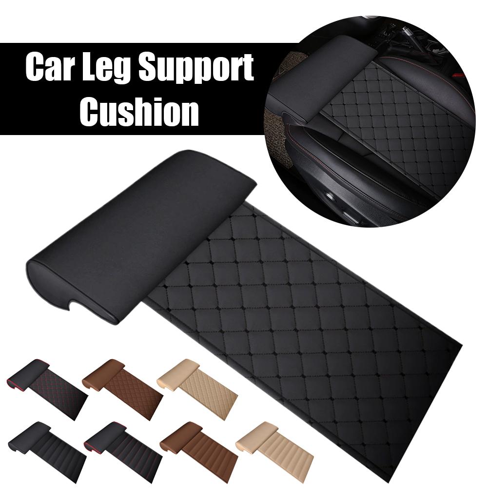 Universal Car Leg Support Cushion PU Leather Car Seat Extender Cushion Memory Foam Leg Support Pillow For Long-Distance Dri N3T3