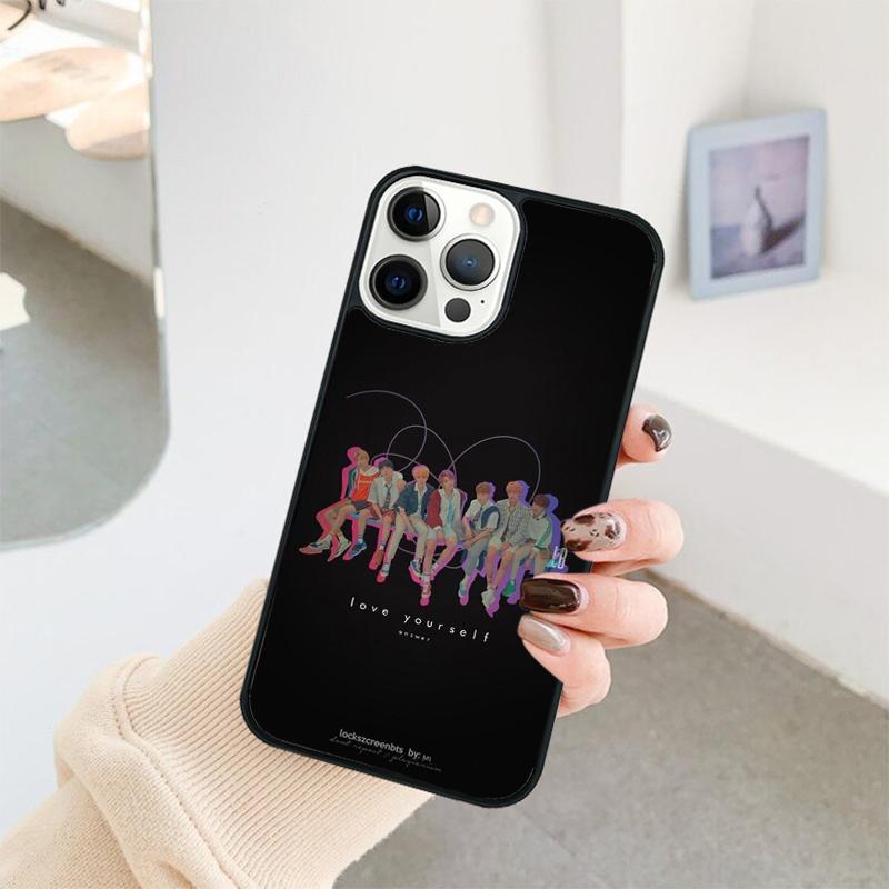 Love Yourself Answer Phone Case For iPhone 16 15 14 11 12 13 mini Pro XR XS MAX Plus coque Cover Shell