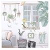 24 Styles Wall Stickers Decorated Tropical Green Leave Nordic Fresh Living Room Bedroom Stickers Plant Flowers Wall Decorations