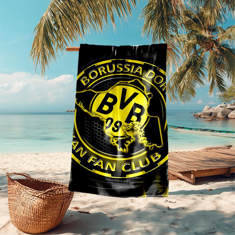 Proof Beach Towel with Borussia Dortmund Pattern - Soft,absorbent,quick-drying,machine Washable - Perfect for Swimming,camping,bathing
