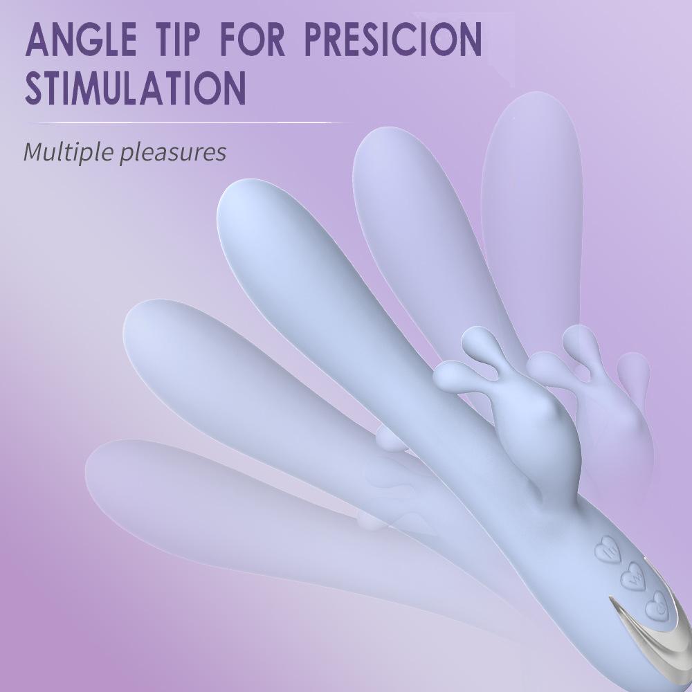 Wild Rabbit Vibrator Dual Vibration G-Spot Stimulator Women's Adult Toy Silicone Material Button Control Blue