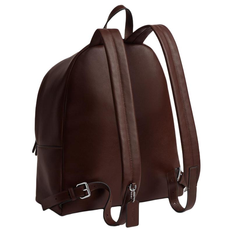 COACH RIDGEWOOD 35 24L zipper closure cowhide backpack large size unisex couple model brown
