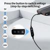 Type C Input to Direct Current Output Adapter Cable Adjustable Voltages Settings from 5V to 20V for Automotive Socket PD Compatible 3A Maximumly