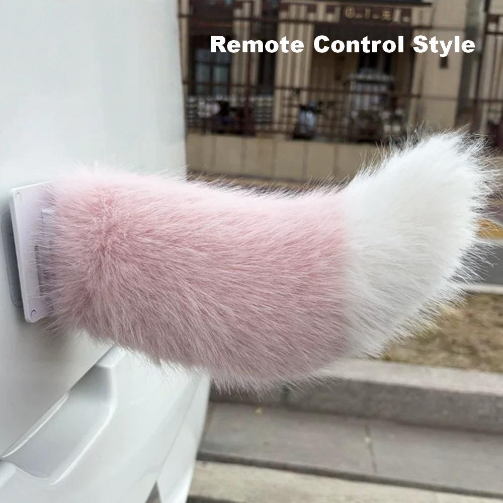 High Quality Fluffy Remote Control Electric Bicycle Tail Rechargeable Versatile Car Wagging Moving Tail Realistic Self-adhesive
