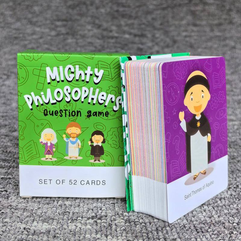 Lustiges Mächtige Philosophen Kinder Frage- und Antwort-Desktop-Kartenspiel